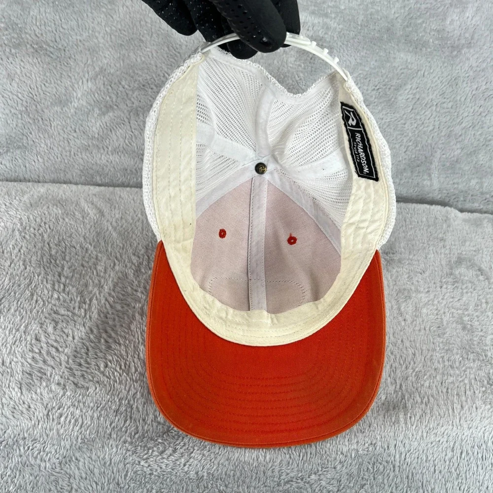Richardson King-O-Meat Trucker Hat Orange Mesh Snapback Farm Cap Joke Funny